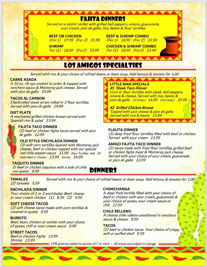 Los Amigos Menu image 2