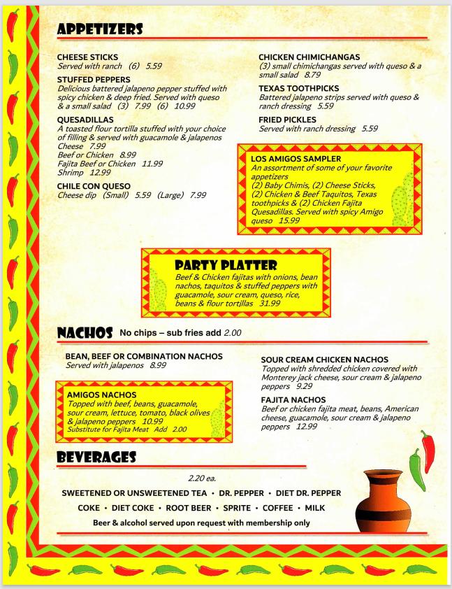 Los Amigos Menu image 3